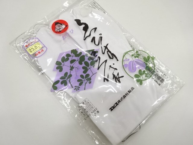 JAPANESE KIMONO / UNUSED WHITE TABI SOCKS (23 CM / 4-STRAP)